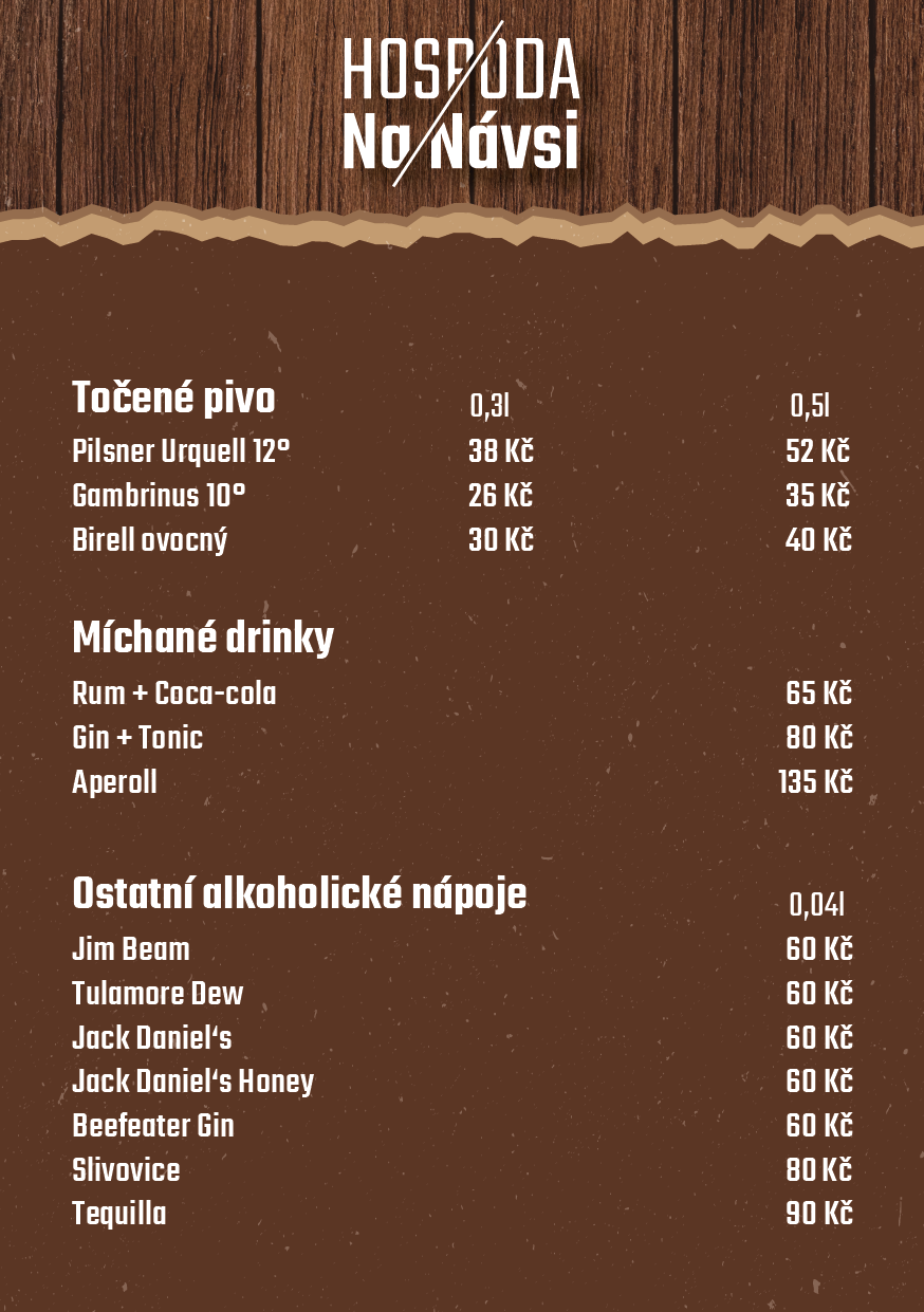 Hospoda Na Návsi nabídka