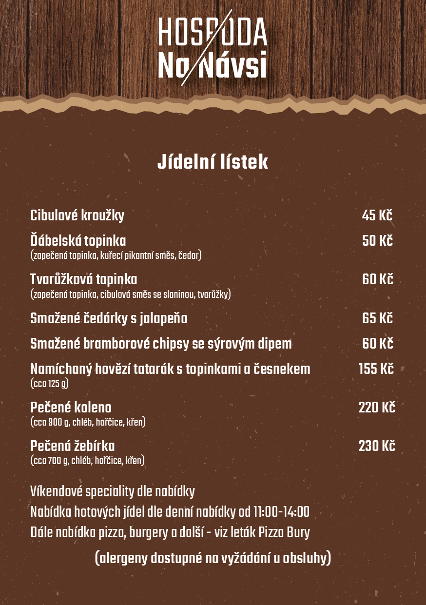 Hospoda Na Návsi nabídka